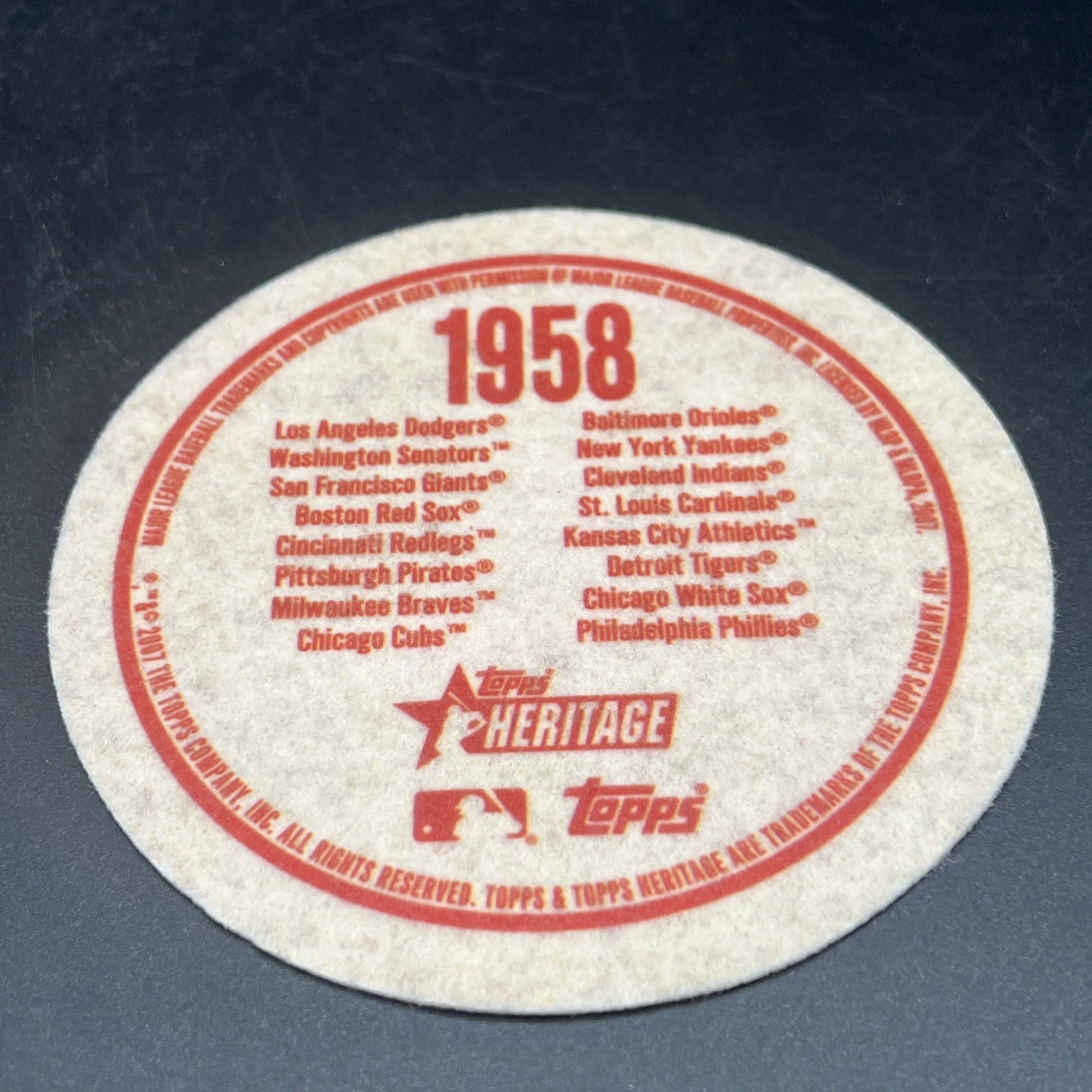 Boston Red Sox MLB Baseball Throwback 5″ Patch 2007 TOPPS HERITAGE ISSUE 1958