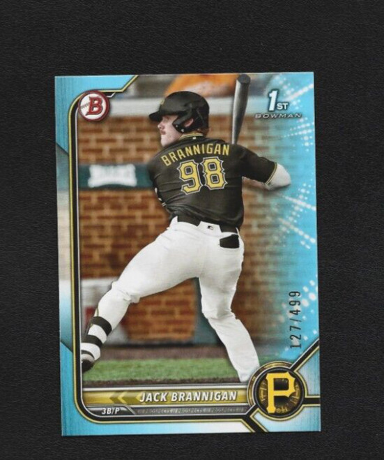 2022 Bowman Draft Jack Brannigan BD-154 Sky Blue Parallel 127/499 Pirates