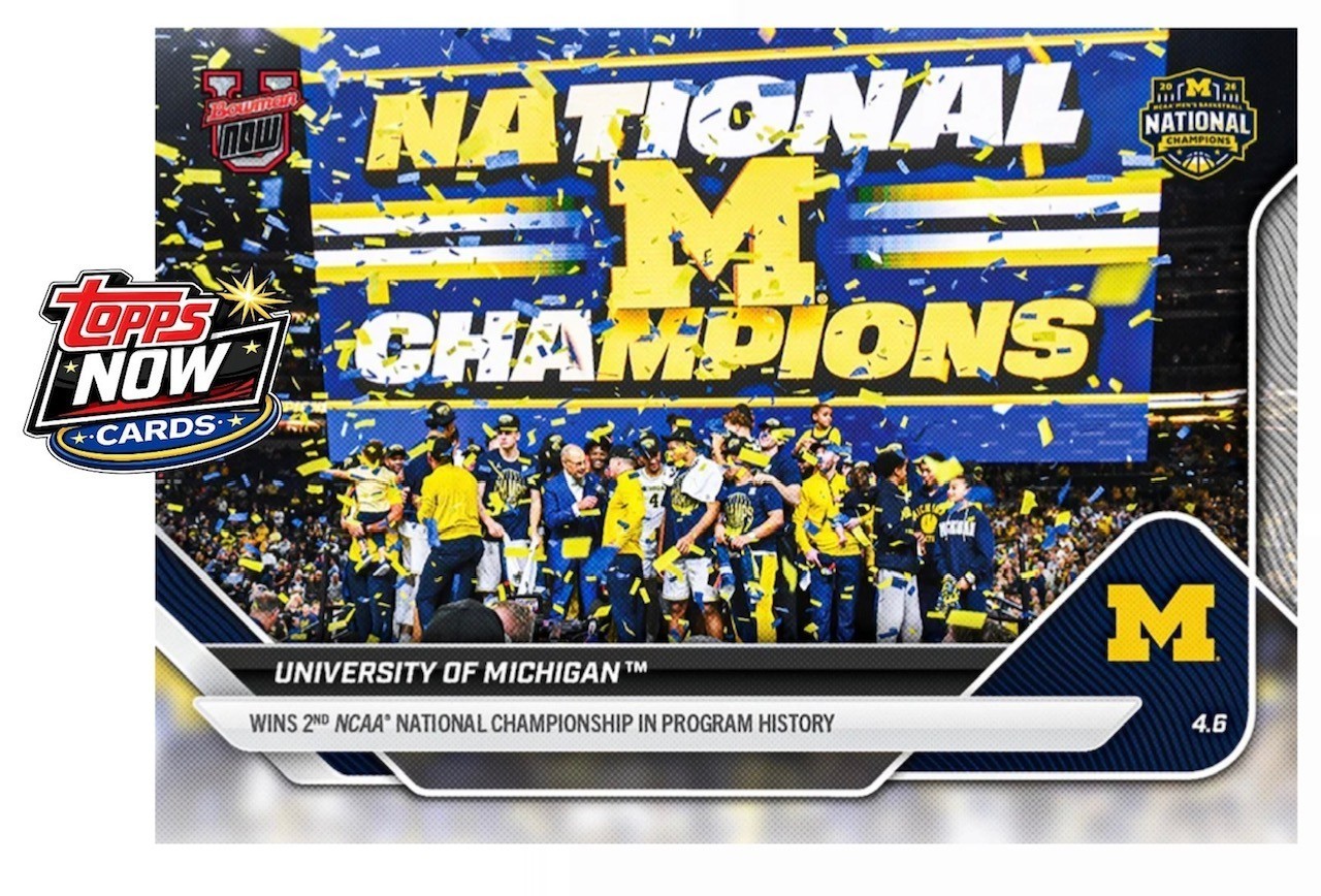 2025-26 Bowman U Now Topps #125 University of Michigan National Champs – IN HAND