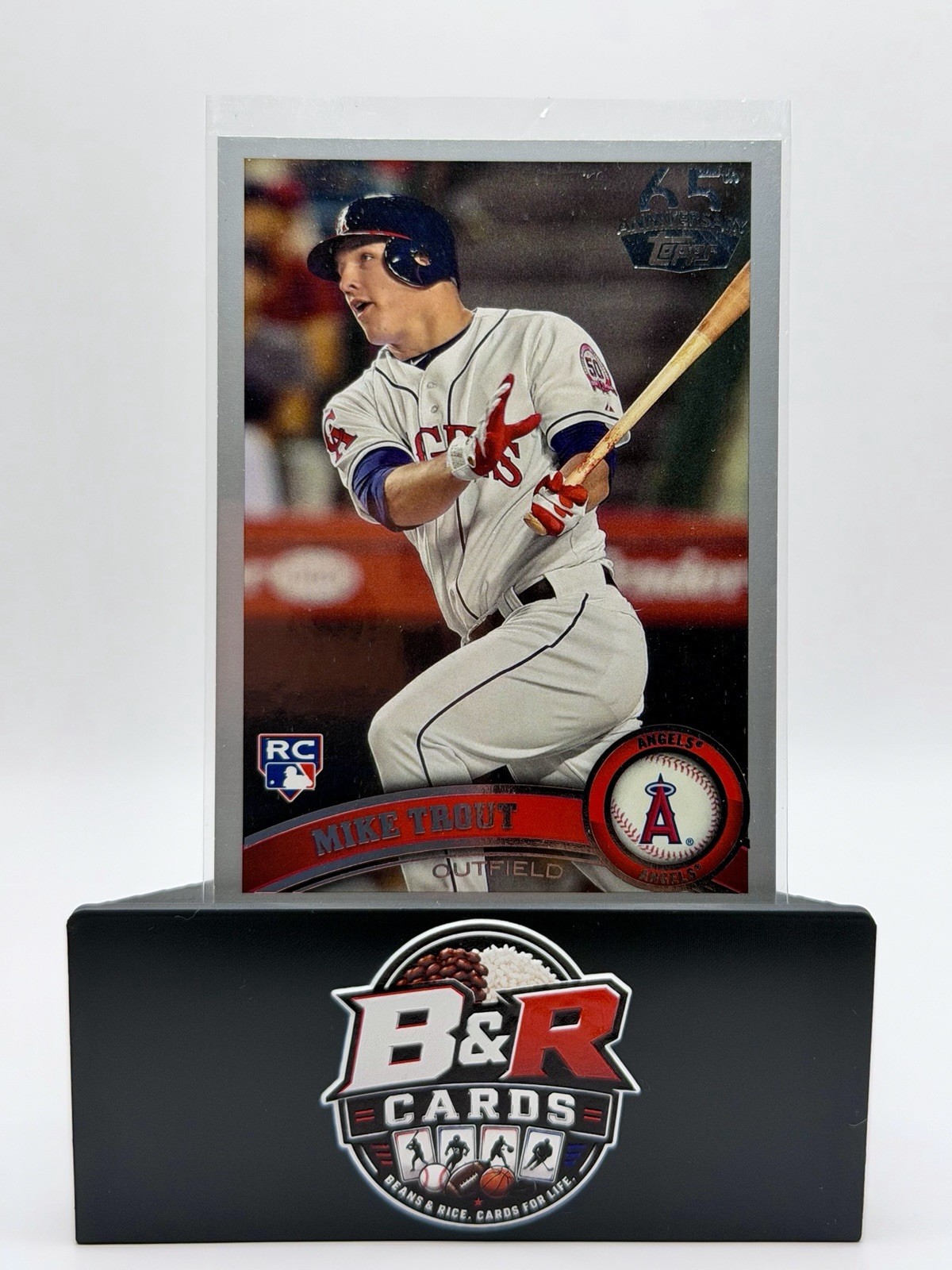 2016 Topps 65th Anniversary Reprint Mike Trout Silver RC Rookie #US175 LAA