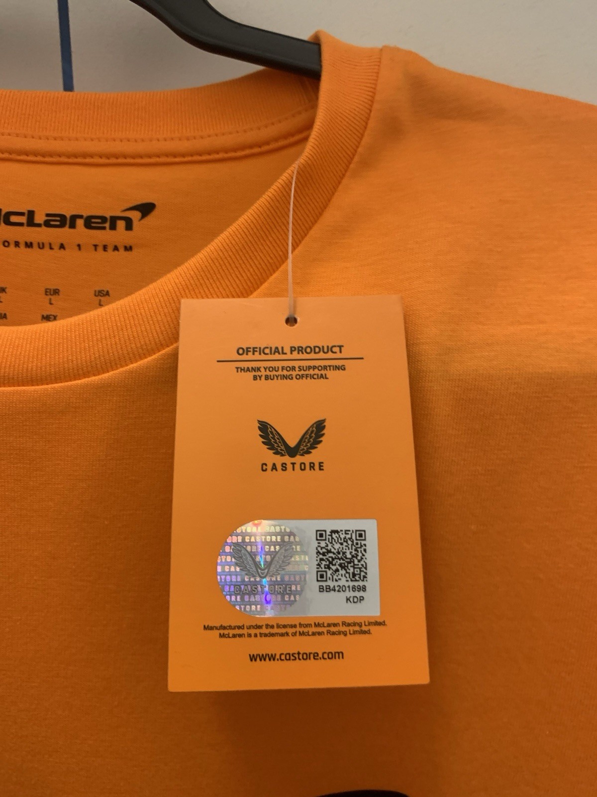 Mclaren Formula 1 Team Official T Shirt Large
