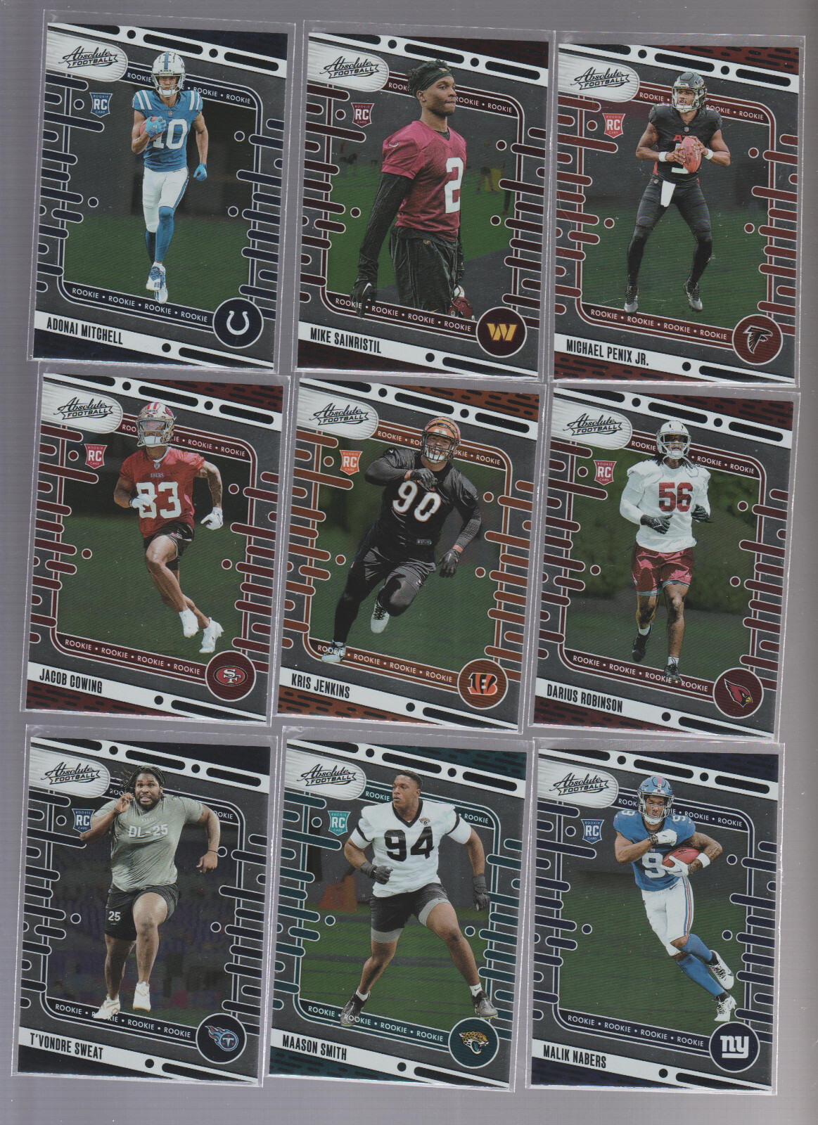 ( 72 ) 2024 PANINI ABSOLUTE SP BLACK PARALLEL ROOKIE & VETERAN LOT – PENIX – ++