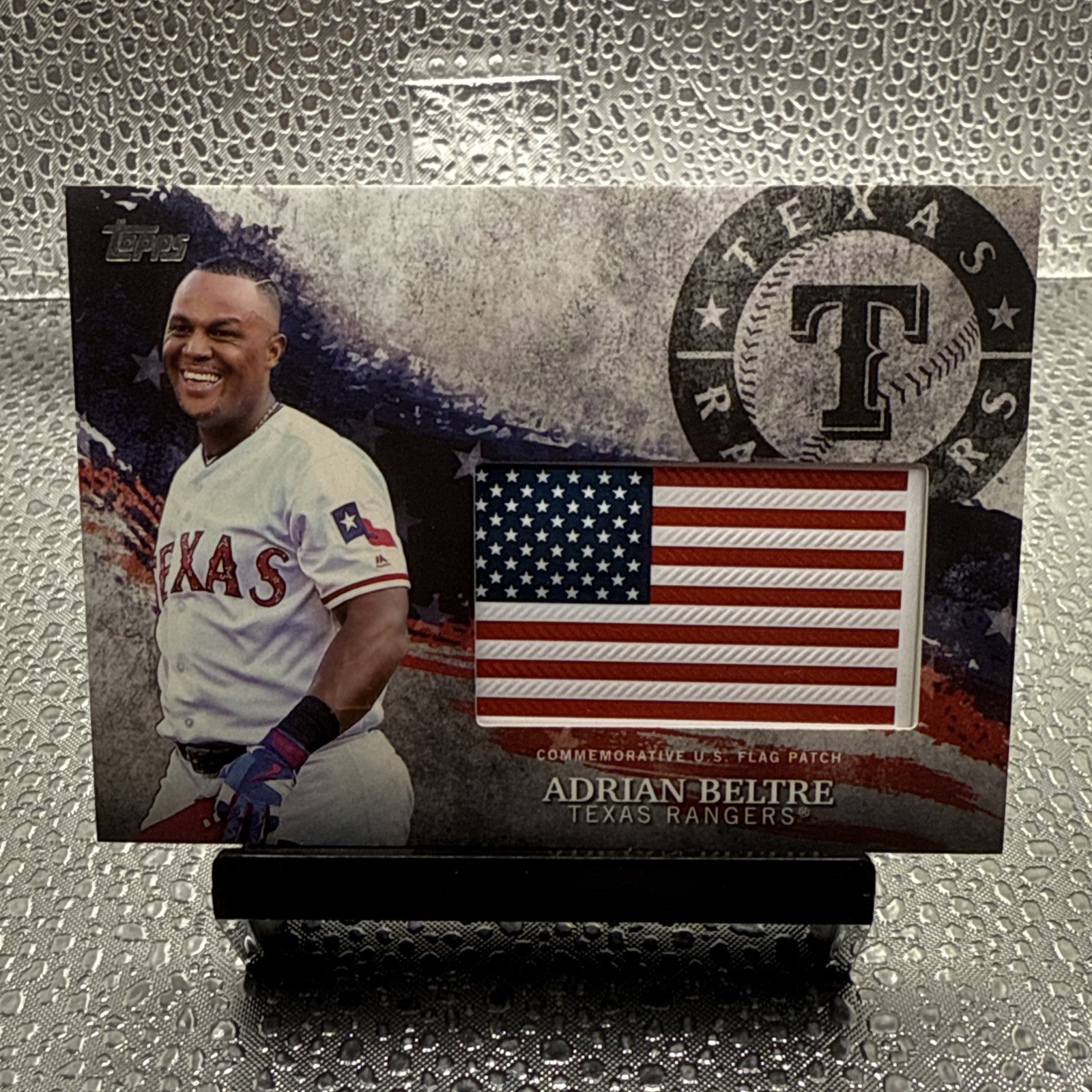2018 Topps – MLB Independence Day U.S. Flag Patches #IDML-AB Adrian Beltre -HOF