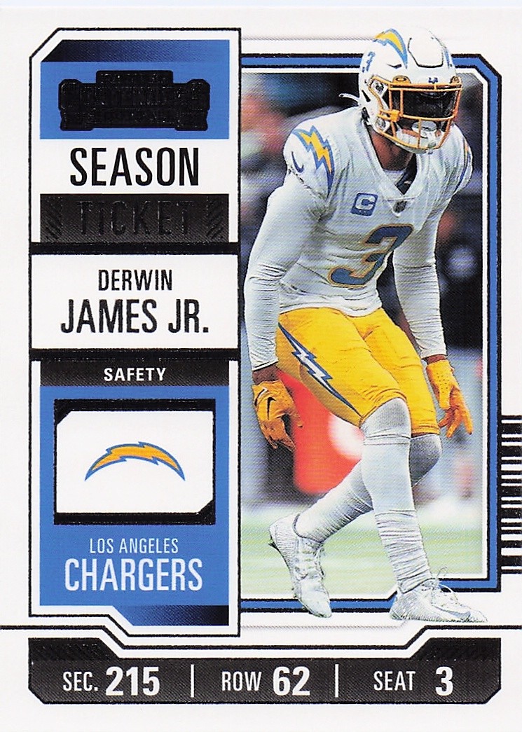 2023 Panini America, Inc. CONTENDERS FOOTBALL DERWIN JAMES JR. #57 CHARGERS