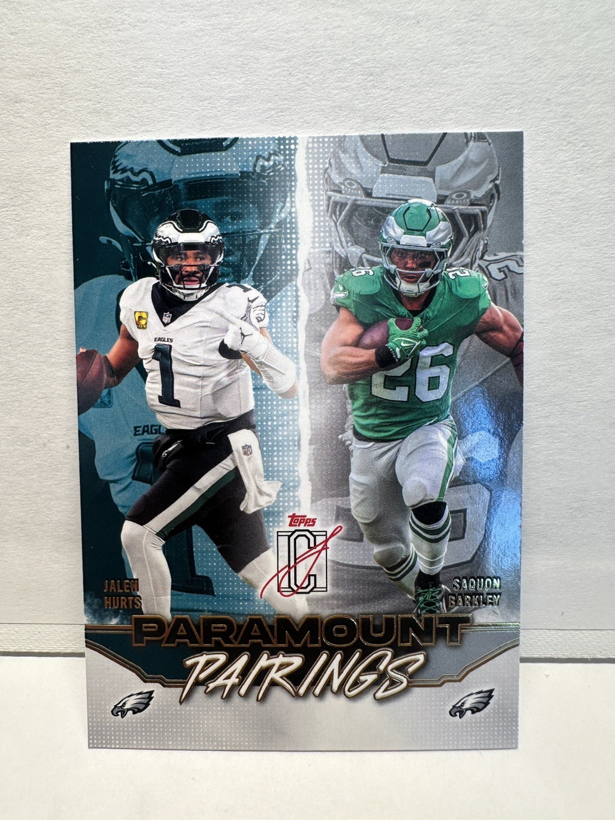 Topps Paramount Pairings PP-5 Insert Jalen Hurts Saquon Barkley Eagles
