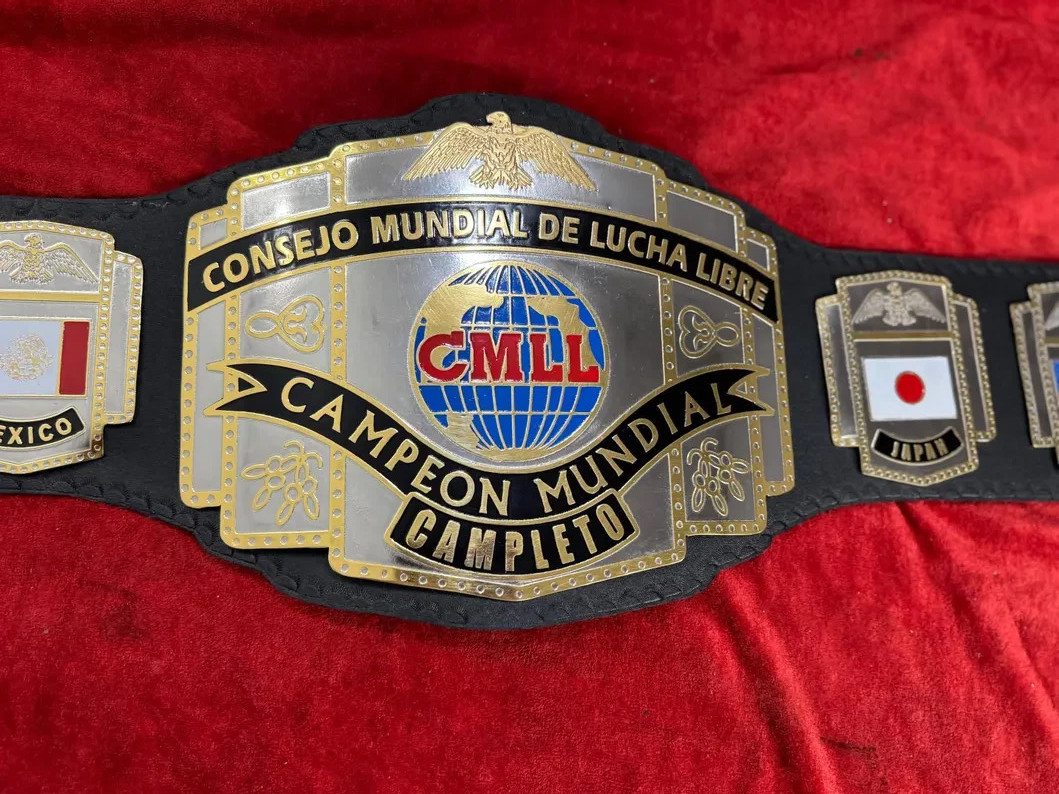 CMLL World Heavyweight Championship Replica Title Belt 4MM Brass Adult Size