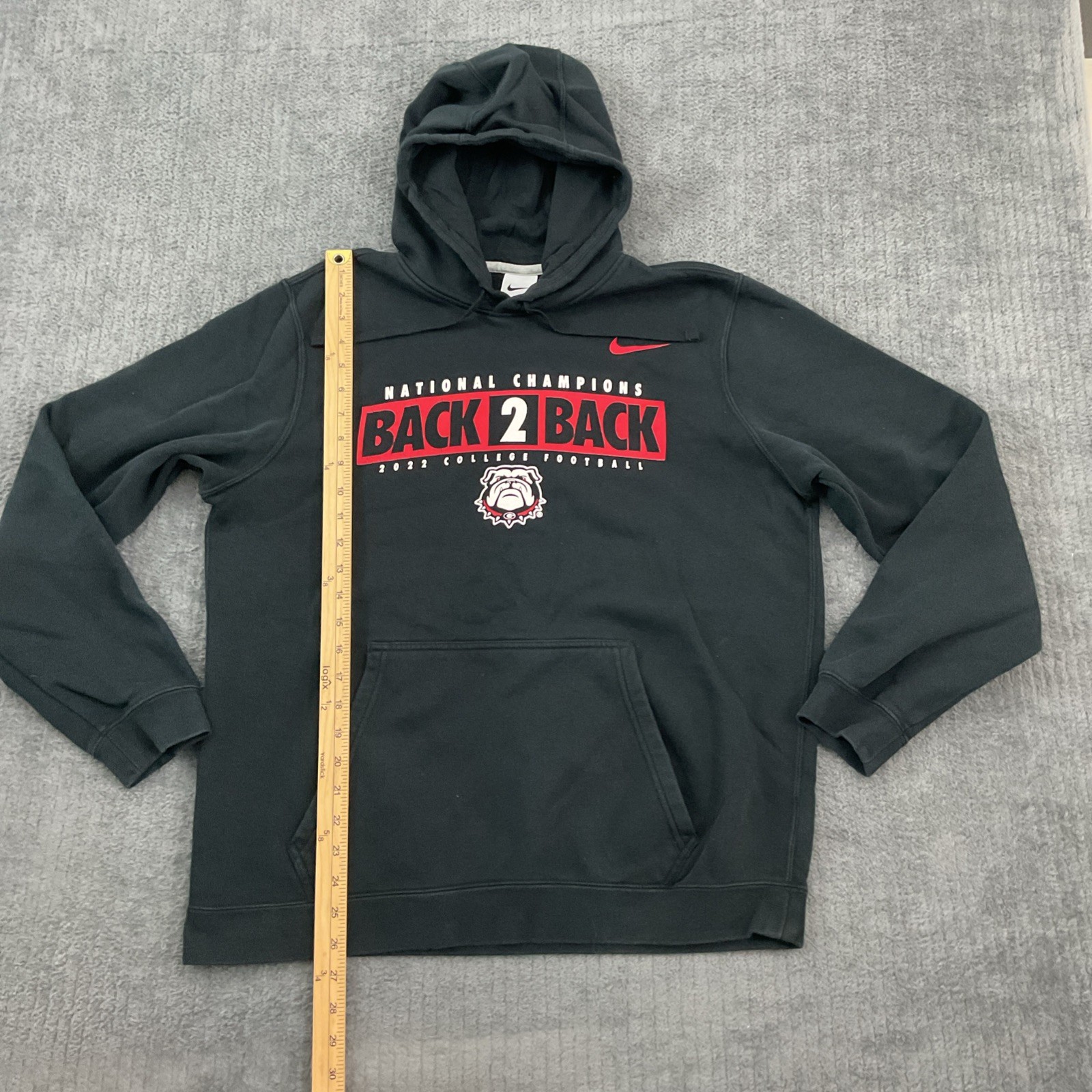 Georgia Bulldogs Hoodie Mens Large Nike National Champions Back To Back 2022