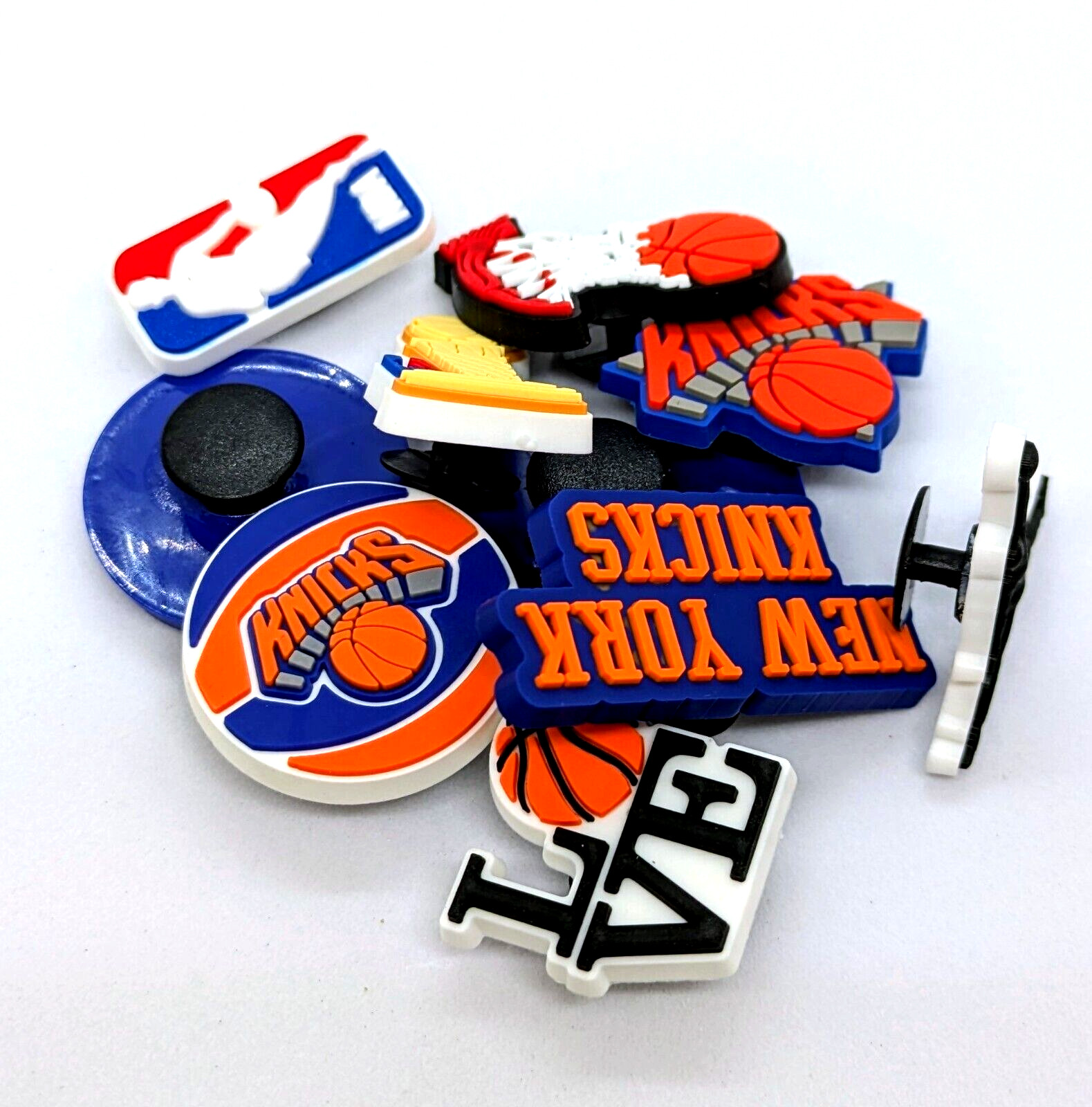 NEW YORK KNICKS SHOE CHARMS (10pcs) Basketball Cool Gift Accessories Set Lot