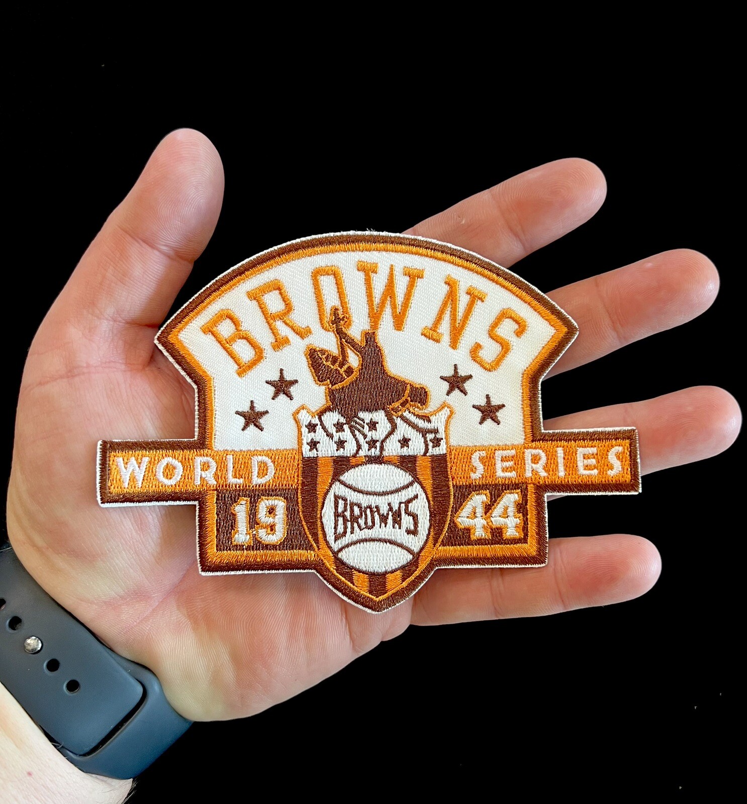RARE 1944 St. Louis Browns Would Series Logo Patch 5in. Official Sew On Iron