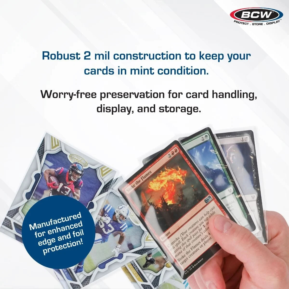 (Pack of 100) 2 5/8 X 3 5/8 BCW Penny Card Sleeves