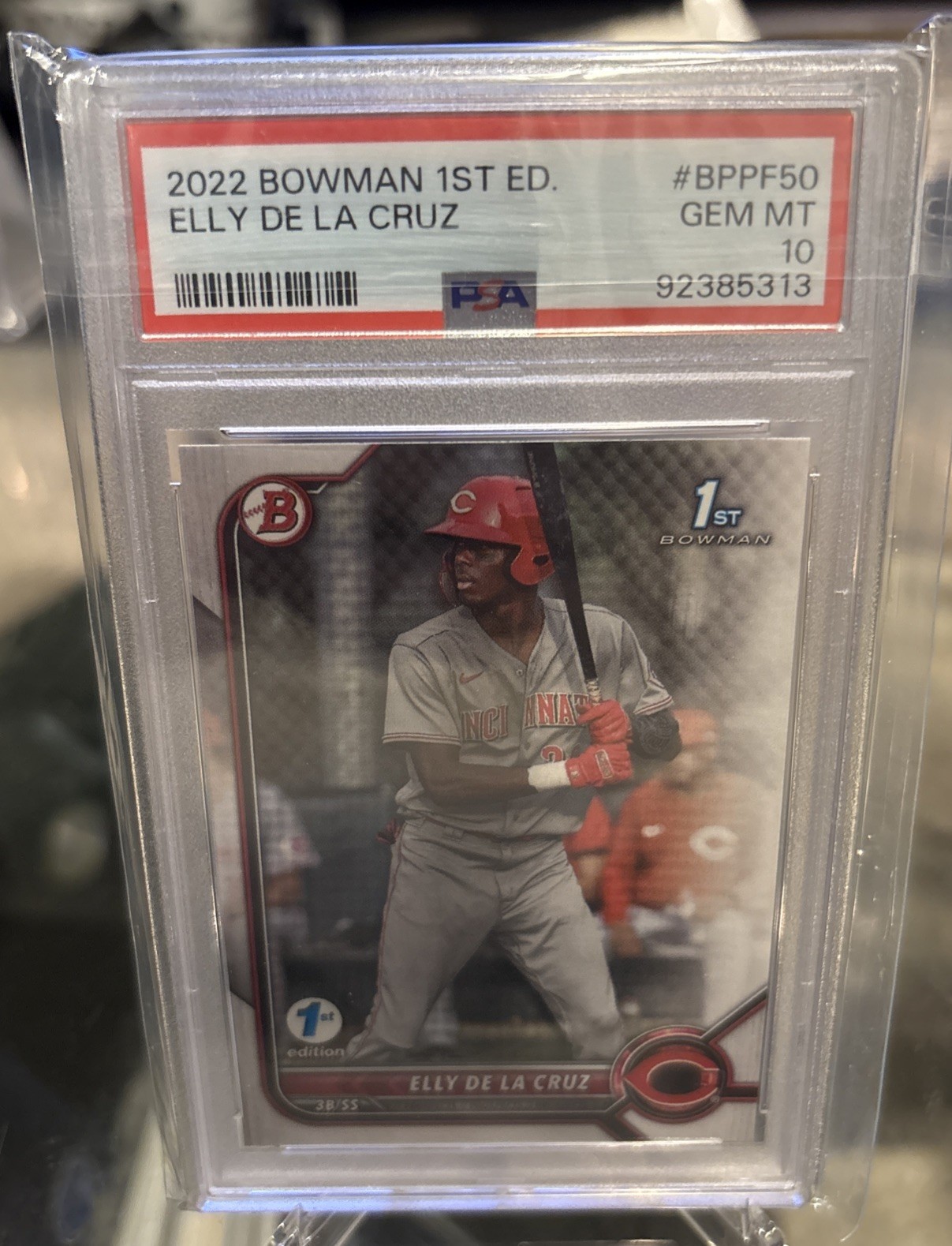 Bowman 2022 1st Edition Elly De La Cruz #BPPF50 Reds PSA 10 Baseball MLB Rookie