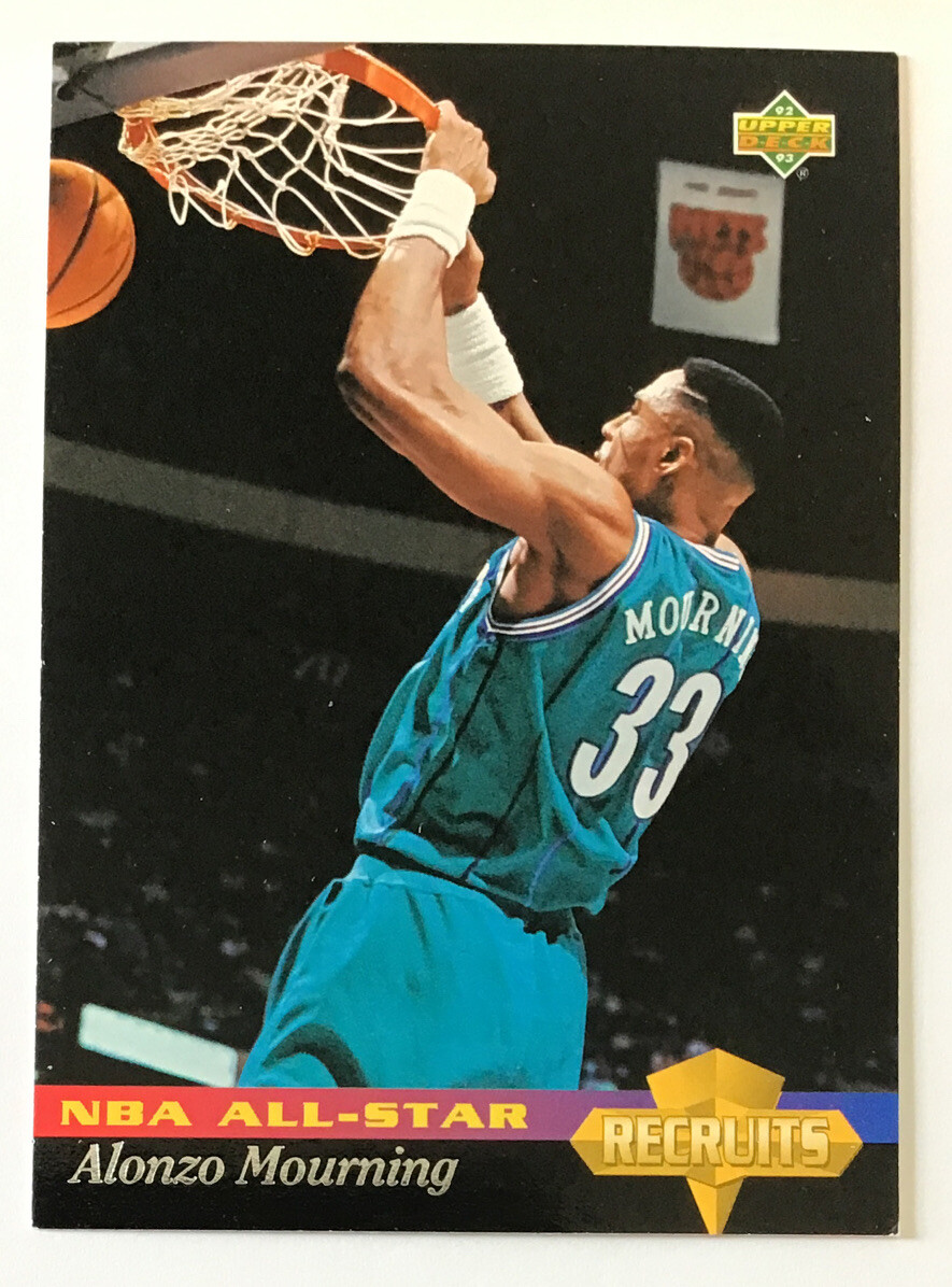 1992-93 Upper Deck NBA All-Stars #32 Alonzo Mourning – Rookie – Hornets – HOF