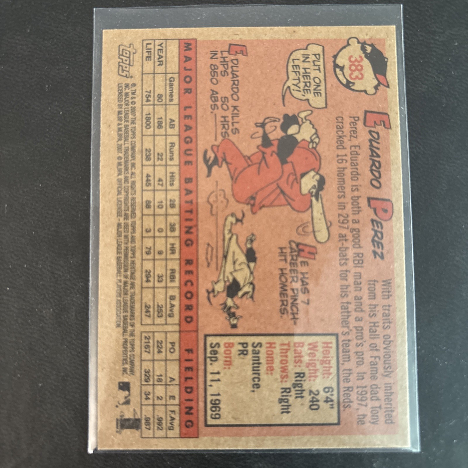 2007 Topps Heritage – Eduardo Perez #383 SP