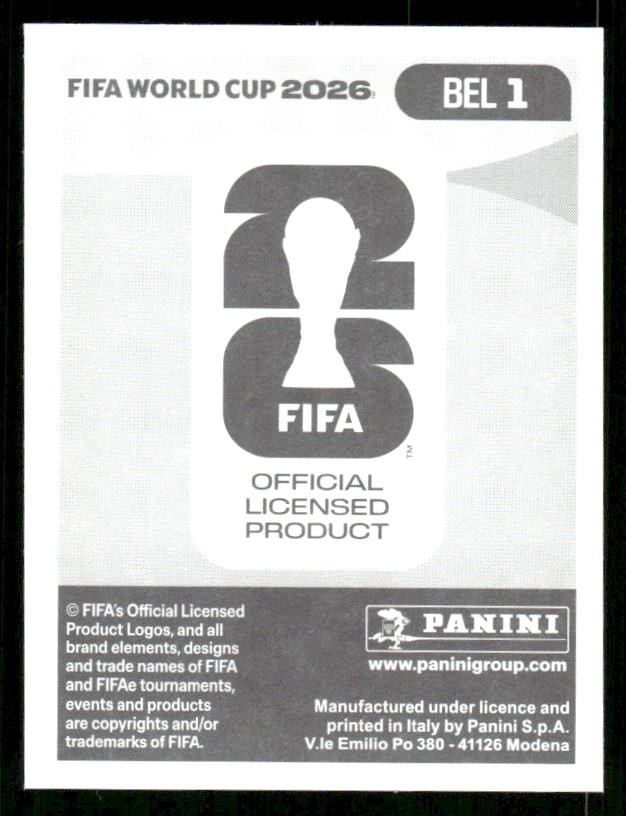 2026 Panini FIFA World Cup Stickers Belgium #BEL1 Emblem FOIL