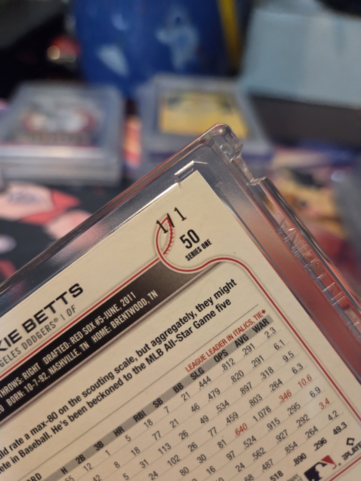 2022 Topps Series 1 1st Edition – Mookie Betts #50 Platinum Stars 1/1