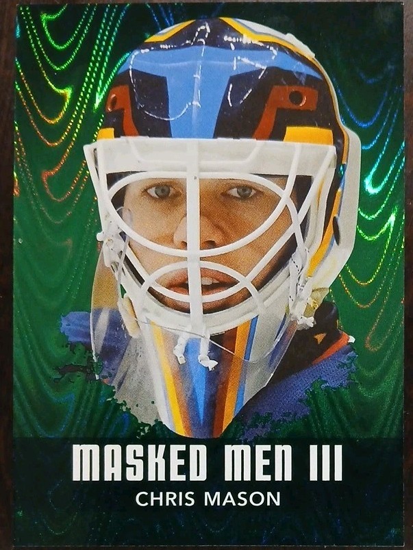 2010 – 2011 ITG Masked Men III Chris Mason Emerald 1/1 #MM-10 Hockey Card