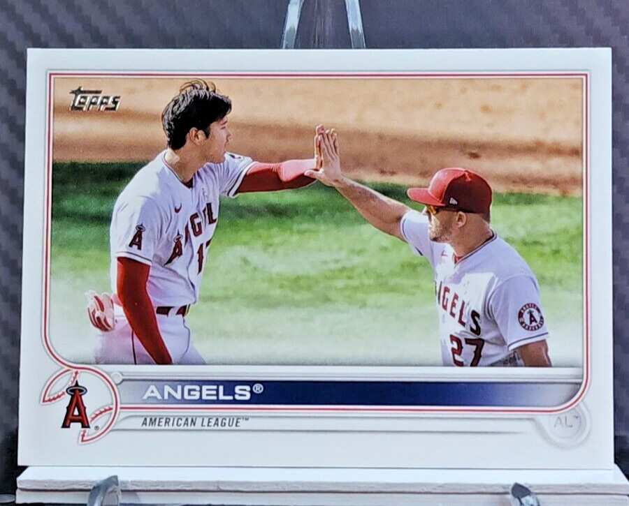 Shohei Ohtani Mike Trout 2022 Topps ANGELS #159 – Los Angeles Angels MVP