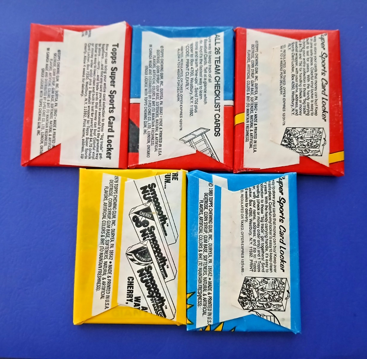 1976 * 1977 * 1978 * 1979 * 1980 * Topps BASEBALL Sealed Wax Pack Lot NICE!!