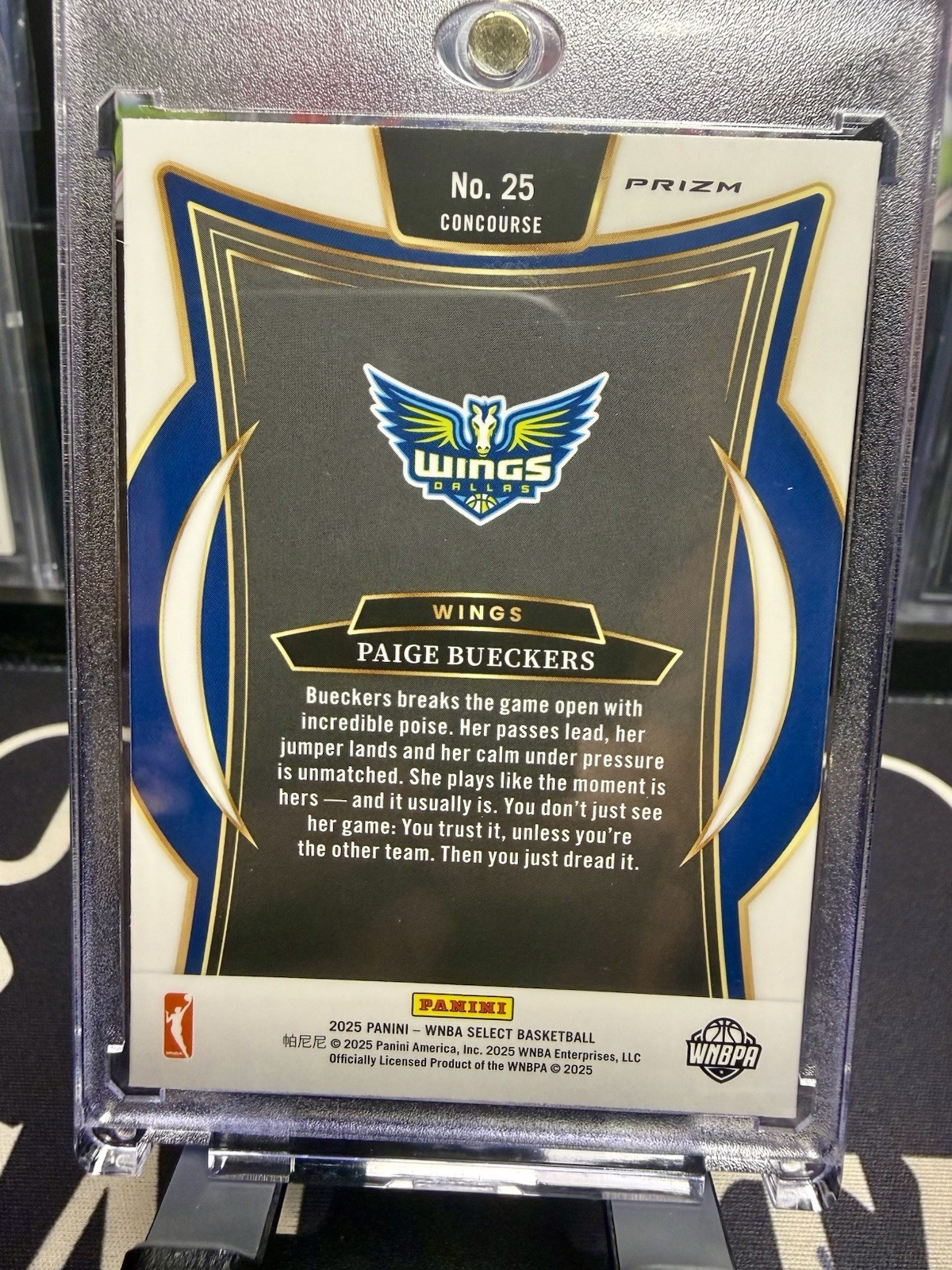 2025 Select WNBA Paige Bueckers (RC) #25 Pink Ice Prizm Dallas Wings