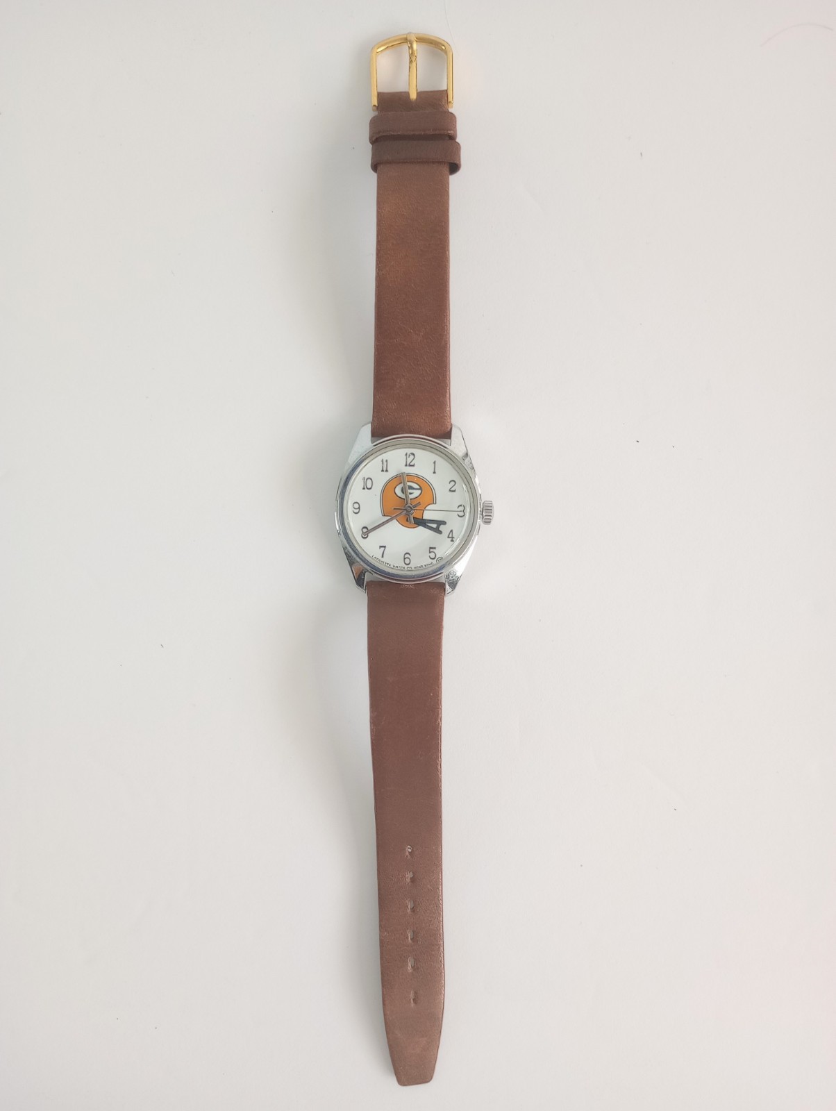 Vintage GREEN BAY PACKERS WATCH – Lafayette Watch Co Hong Kong Wind-Up Leather