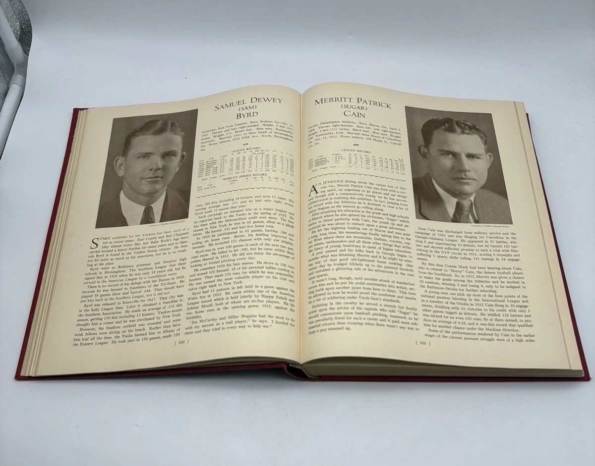 1933 Who’s Who in Major League Baseball Book – Large Red Hardcover Edition