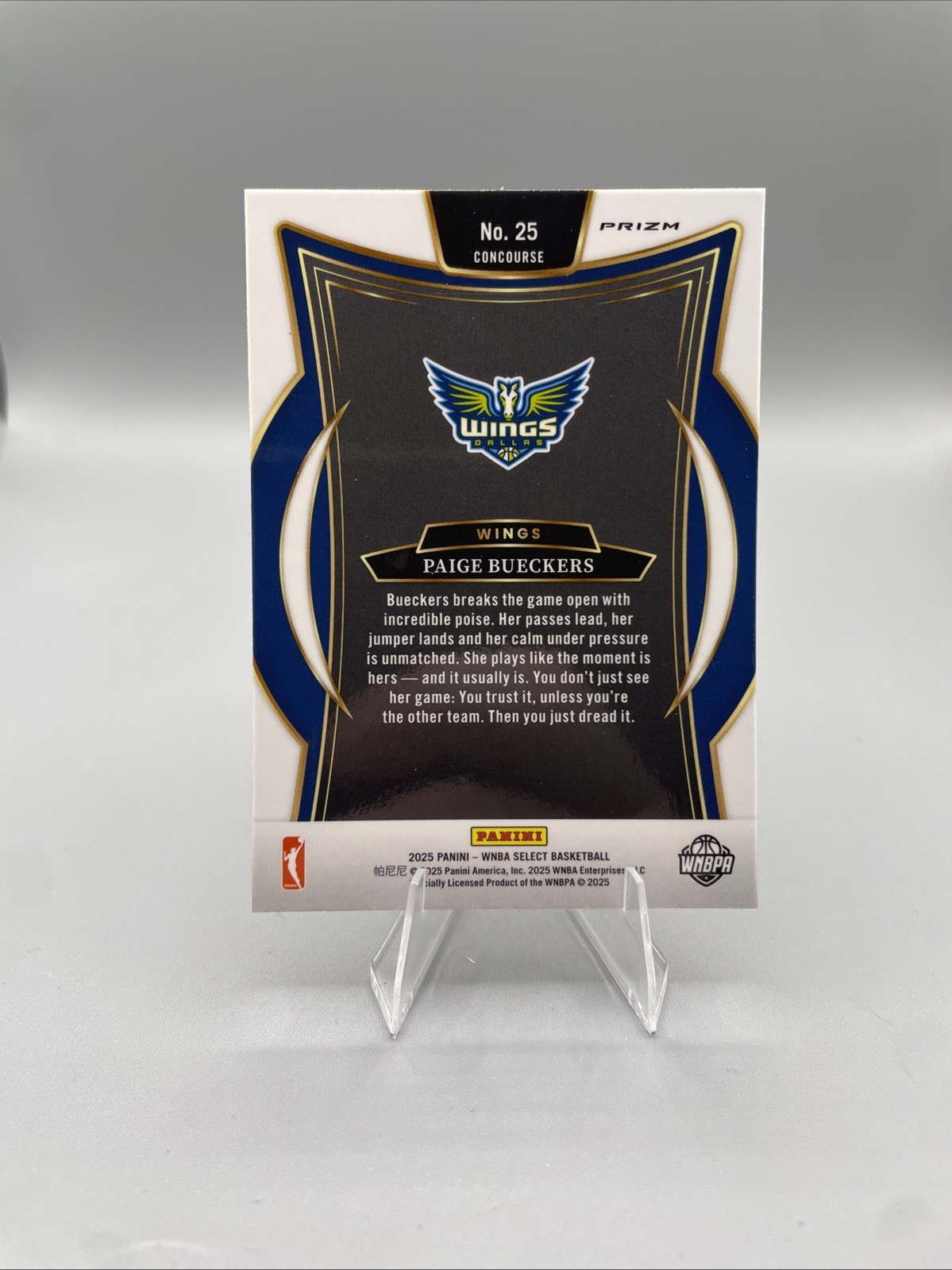 2025 Panini Select WNBA – Paige Bueckers RC #25 Concourse – Pink Ice Prizm