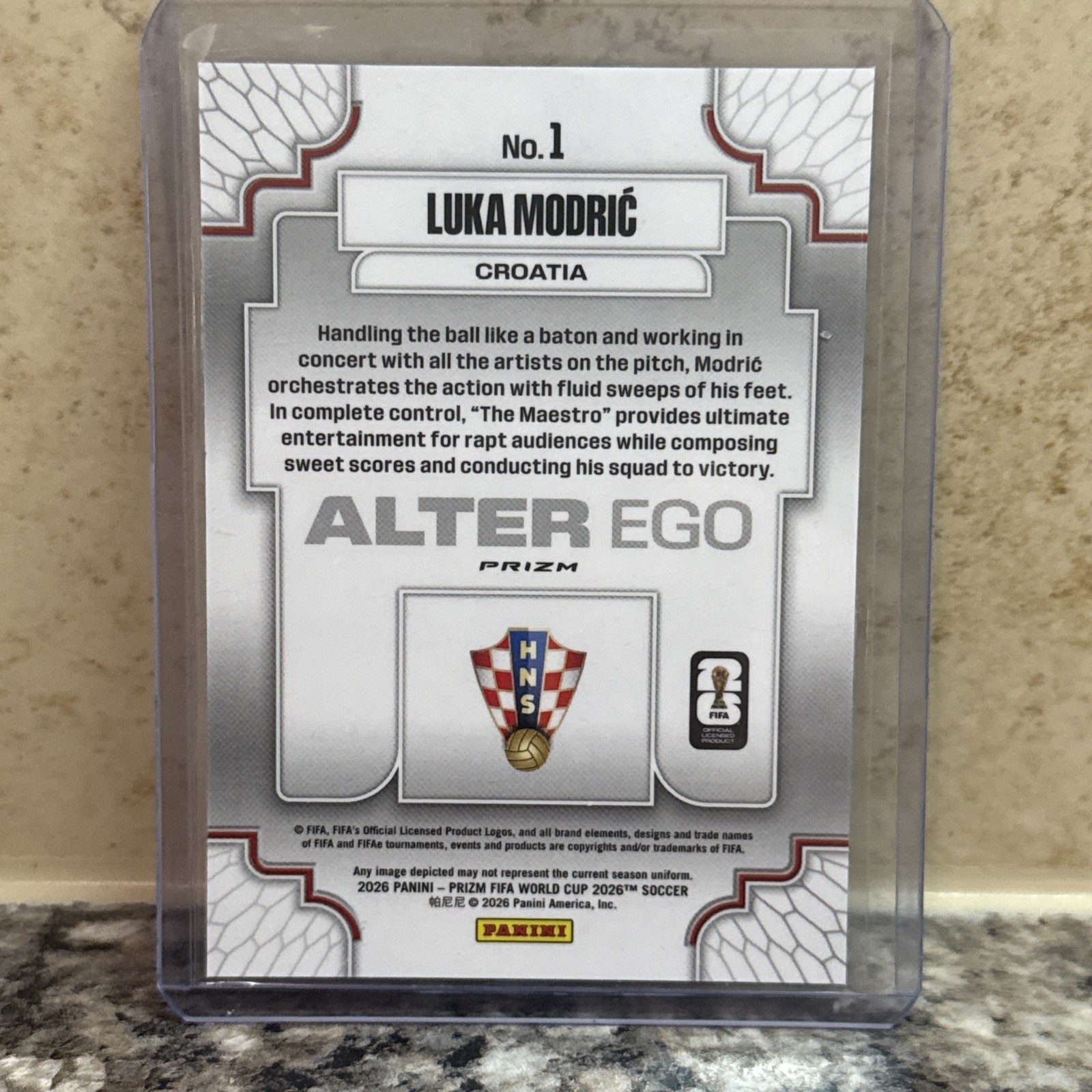 LUKA MODRIC 2026 PANINI PRIZM FIFA WORLD CUP ALTER EGO SSP #1 CROATIA A Q4354
