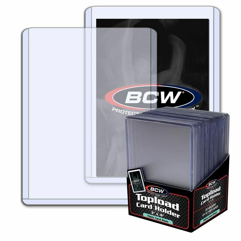 NEW (4 pks) 100- BCW 3×4- 2 mm 79 pt. Toploaders -Sport/Trading/Gaming Card