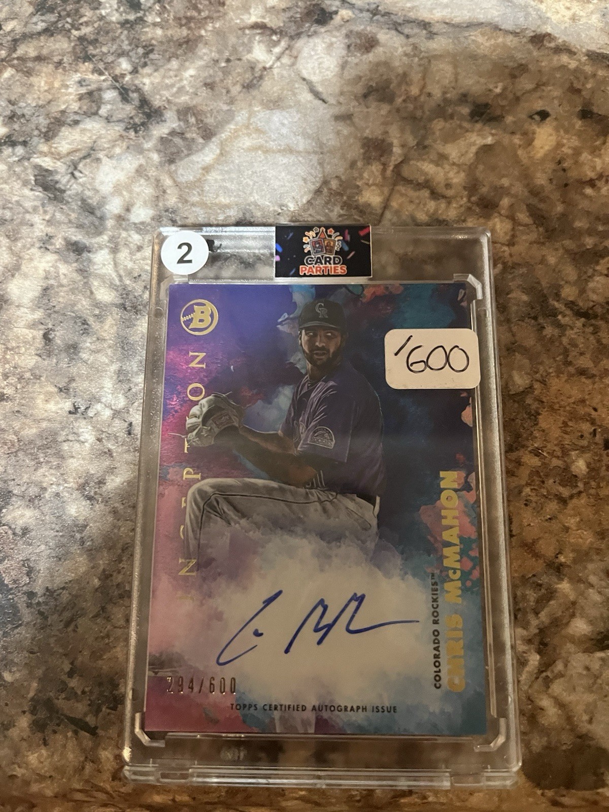 2021 Bowman Inception – Inception Autographs Chris McMahon #PA-CMN /600 (AU, RC)