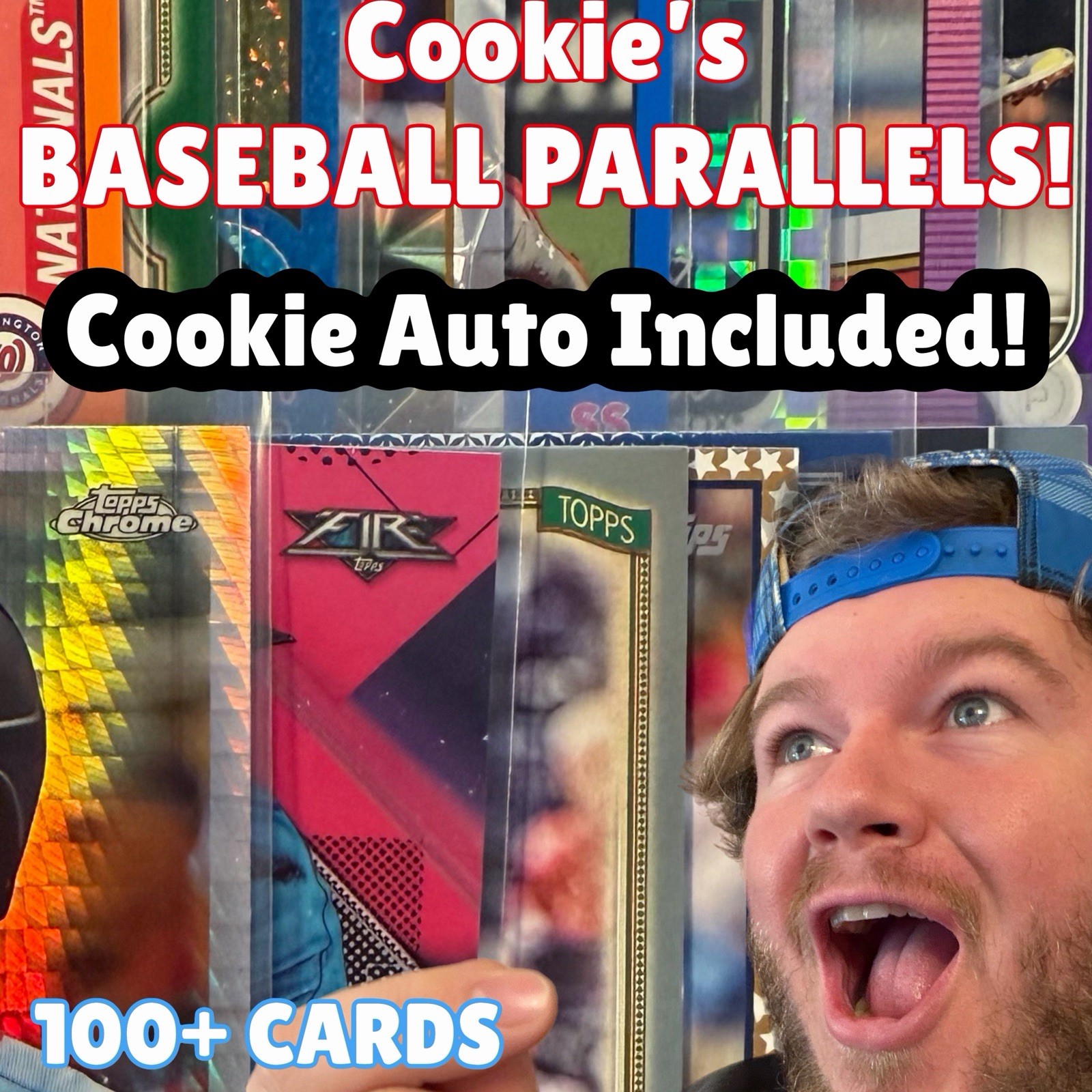 🍪 Cookies 100 Baseball Parallel Cards! Cookie Auto Included – One Numbered Card