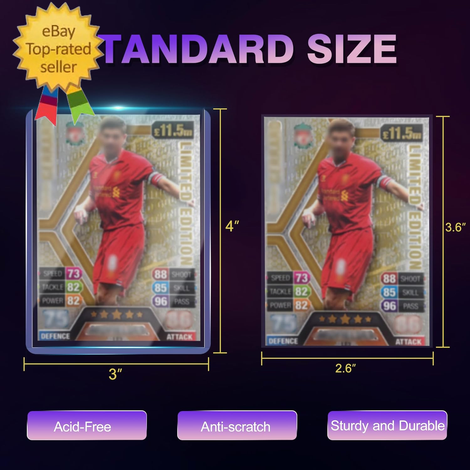 1000 Packs Card Sleeves,3″X4″ Baseball Collectible Trading Card Protective Sleev