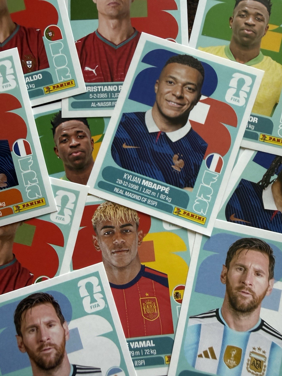 2026 Panini FIFA WorldCup Stickers – Ronaldo, Messi, Yamal, Mbappe, Olise + more