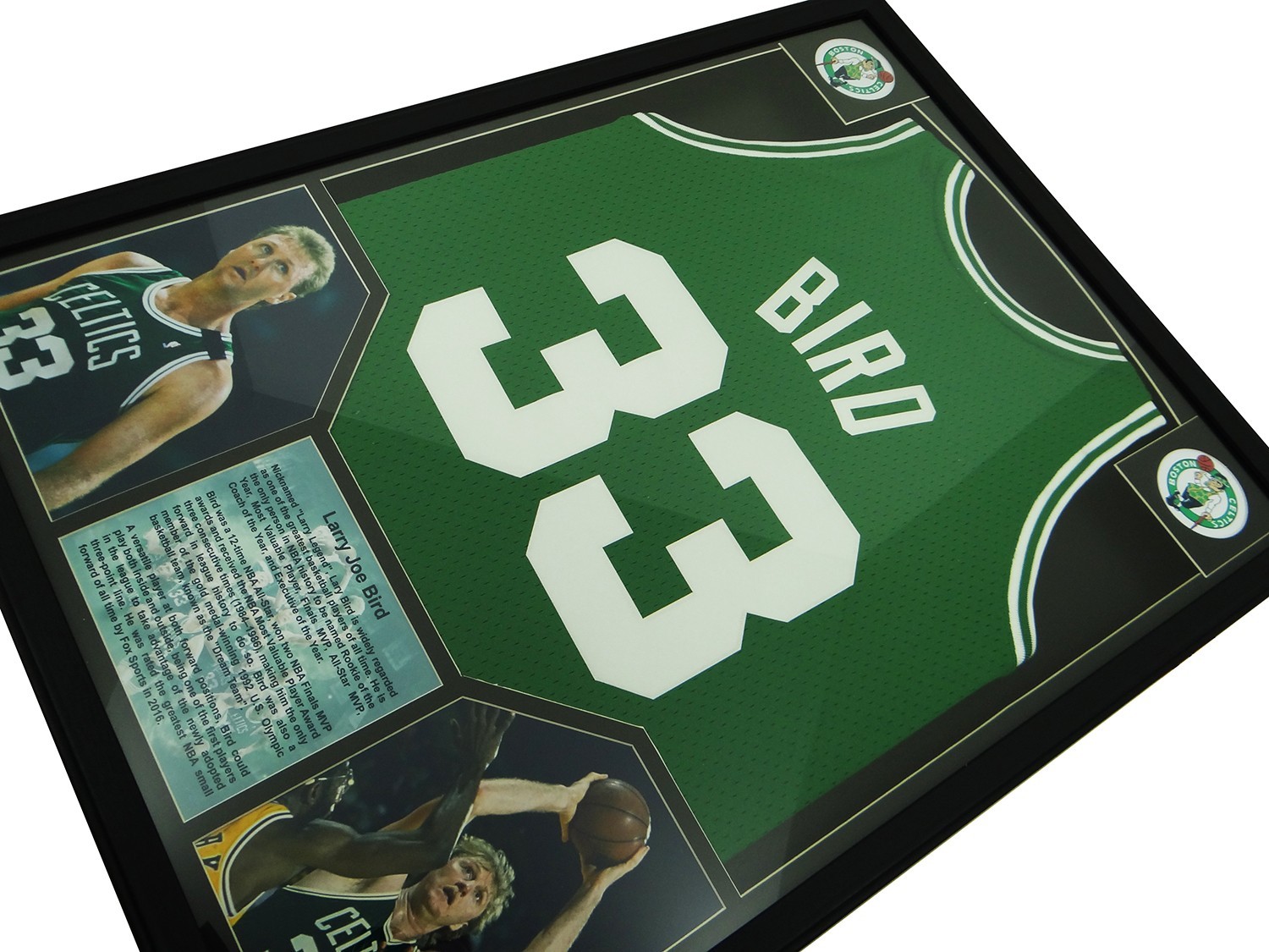 Larry Bird Celtics Mitchell & Ness Swingman 85-86 Season Jersey Framed UNSIGNED
