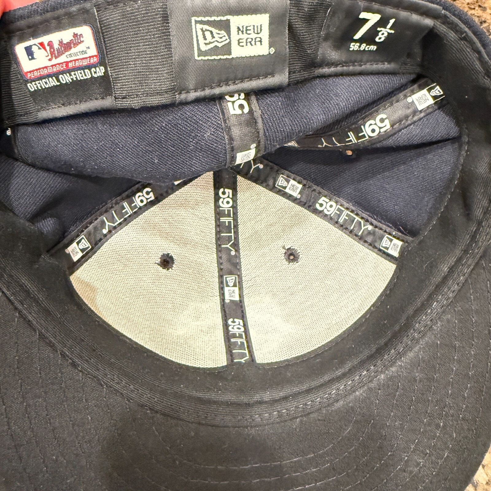 Vtg Minnesota Twins New Era 59FIFTY On-Field Fitted Hat Cap 7⅛ Blue Made in USA
