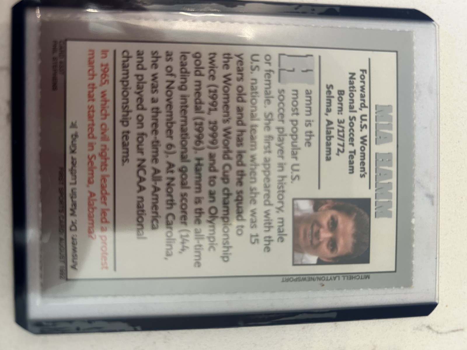 1992 Sports Illustrated for Kids Series 2 – Mia Hamm #71 (RC)