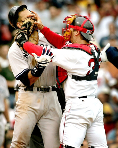 Alex Rodriguez & Jason Varitek Fight Photo 8X10 – 2004 Red Sox Yankees