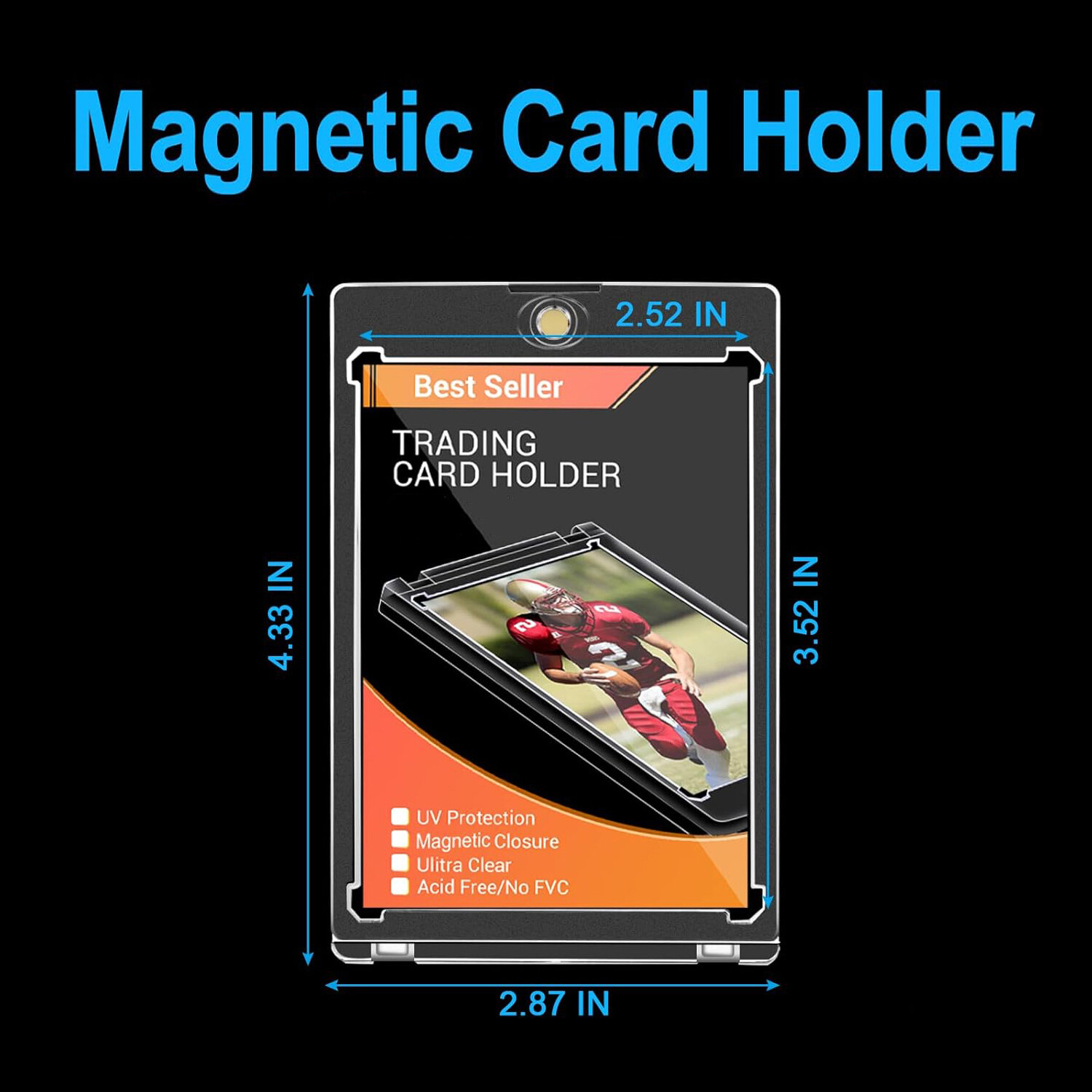 5Pcs Magnetic Card Holders One Touch 35 55 75 100 130 180 360Pt For Trading Card