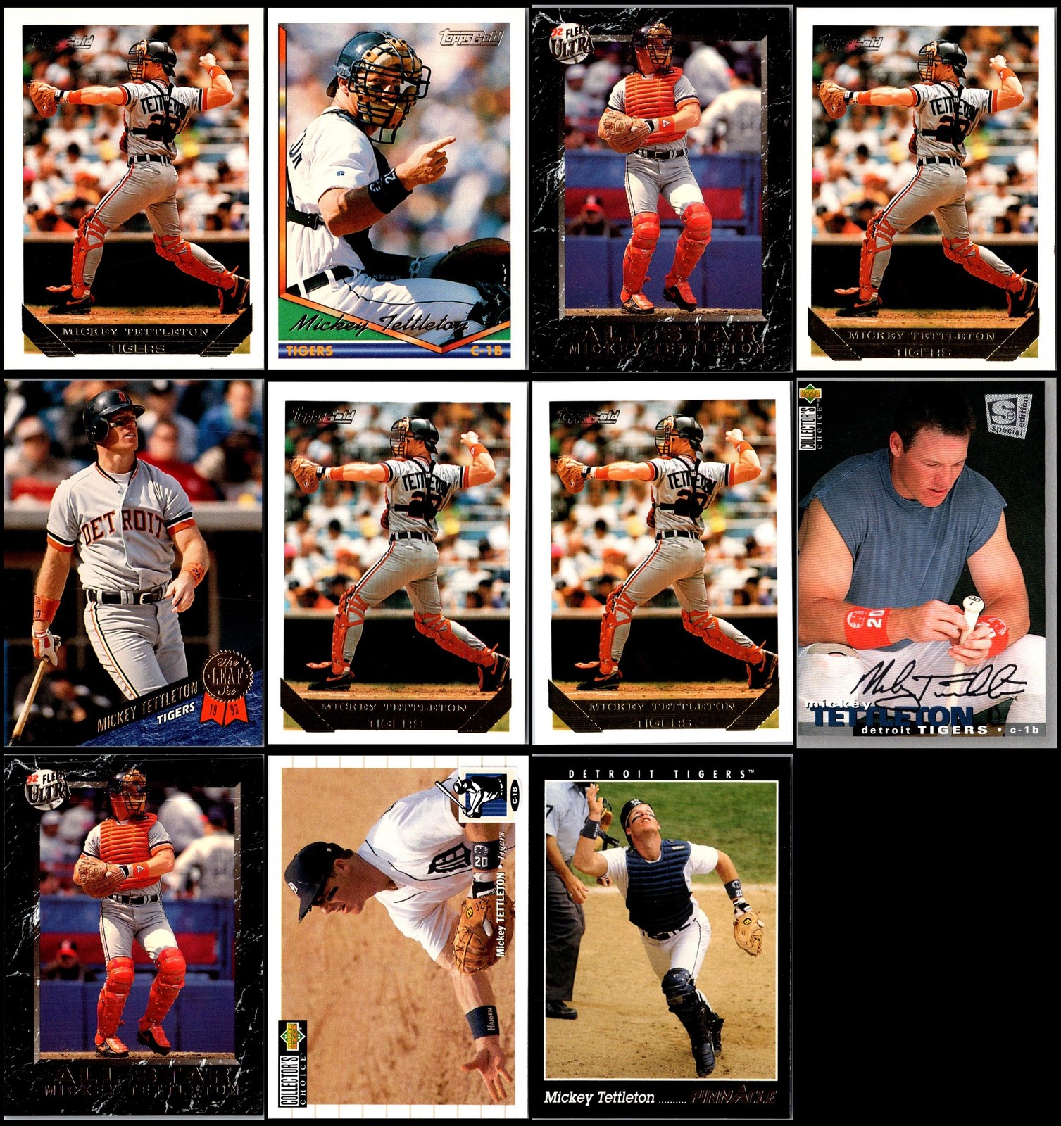 Mickey Tettleton Detroit Tigers (11) Card Lot – LIMITED EDITION – RARE GEM