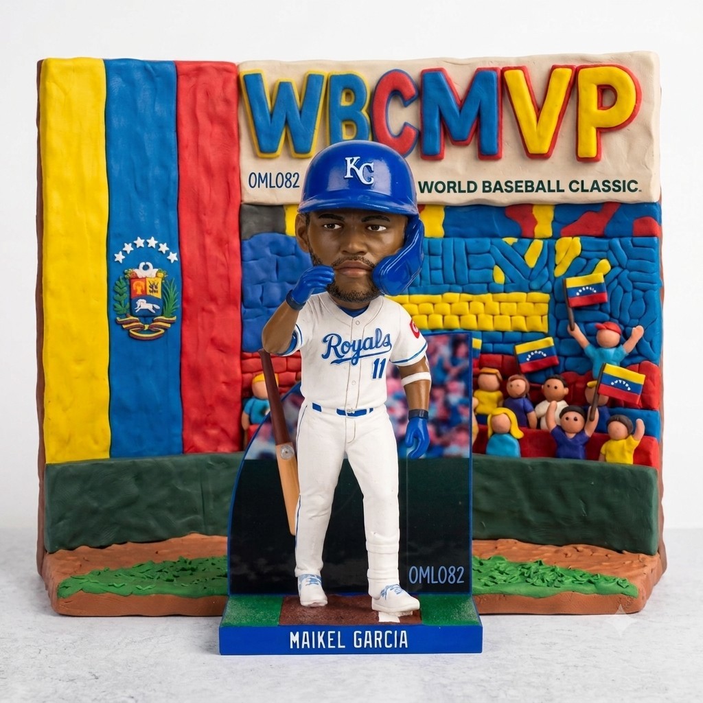 KANSAS CITY ROYALS MAIKEL GARCIA BAT FLIP BOBBLEHEAD 7-21-26 SGA (PRESALE) NIB