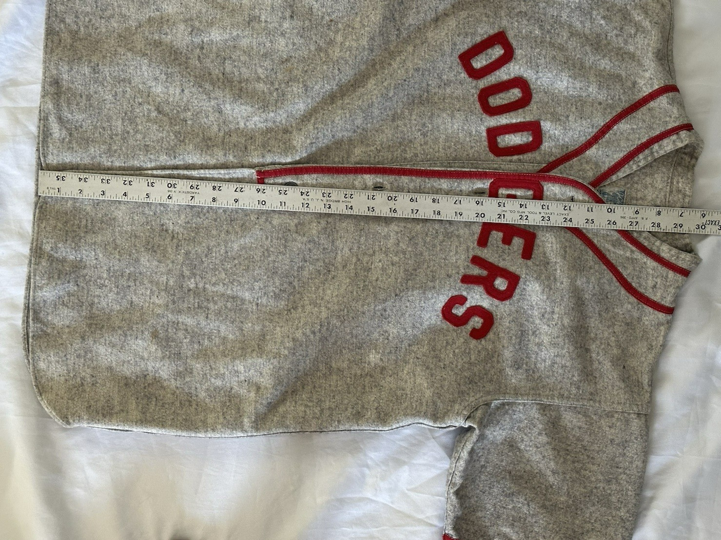 1940’s DODGERS Game Worn FLANNEL Baseball Jersey & Pants HACKETT MOTOR SALES