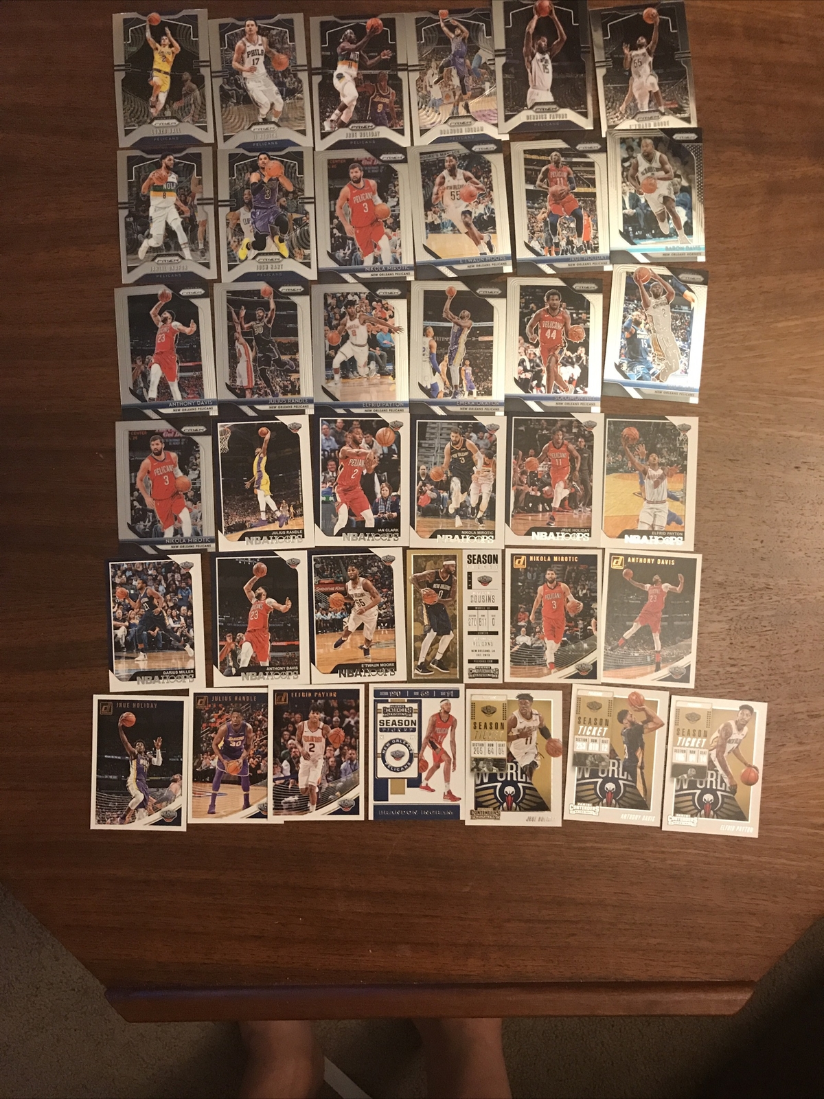 New Orleans Pelicans Cards Anthony Davis, Lonzo Ball, Brandon Ingram Option 1