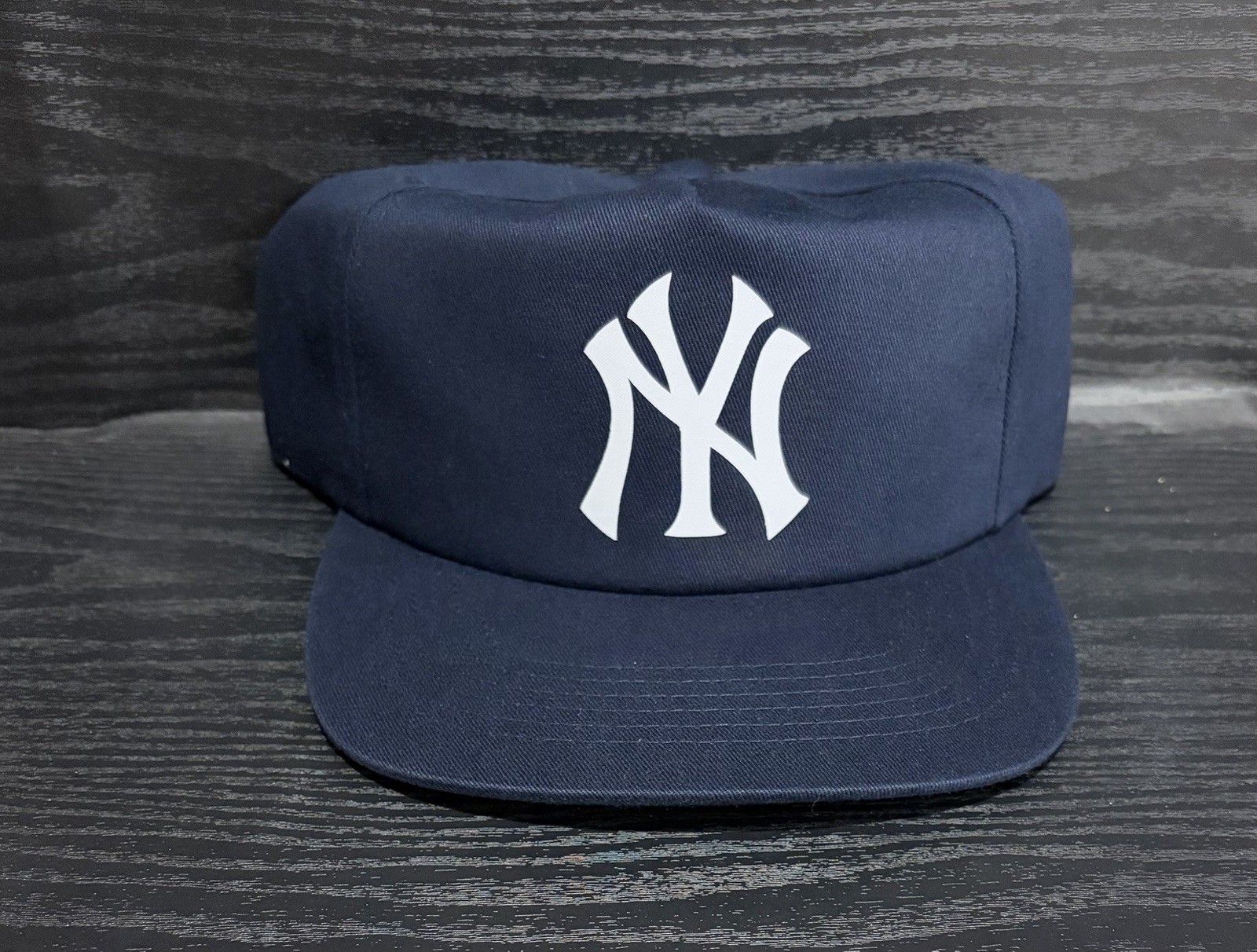 New York Yankees NY 5 Panel Unstructured SnapBack Vintage Style Twill Logo