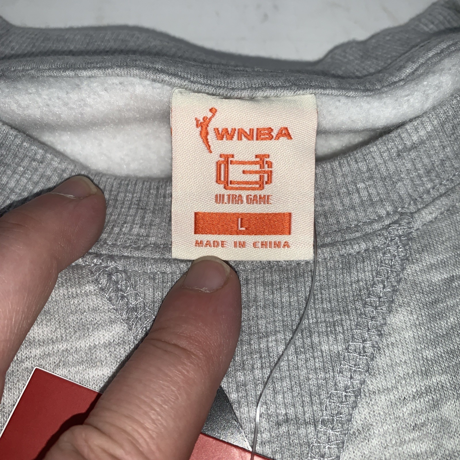 WNBA Indiana Fever Grey Mens large Sweatshirt NWT By Ultra Game And WNBA Mens L