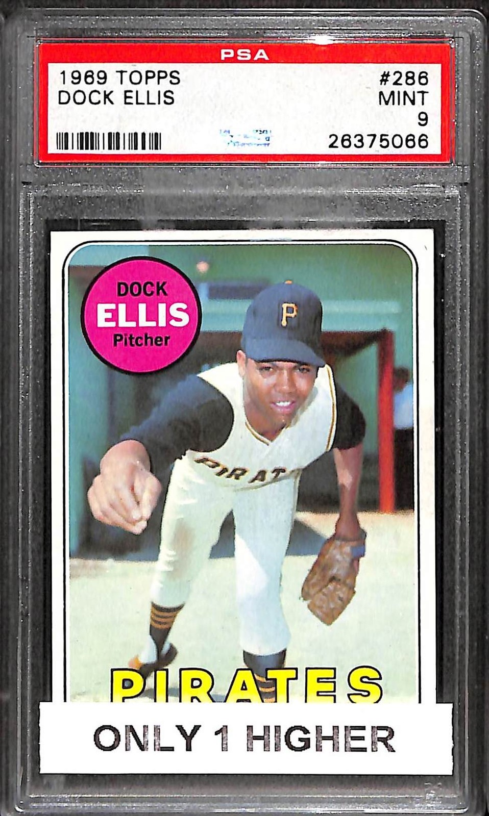1969 TOPPS #286 DOCK ELLIS PSA 9 Mint 26375066