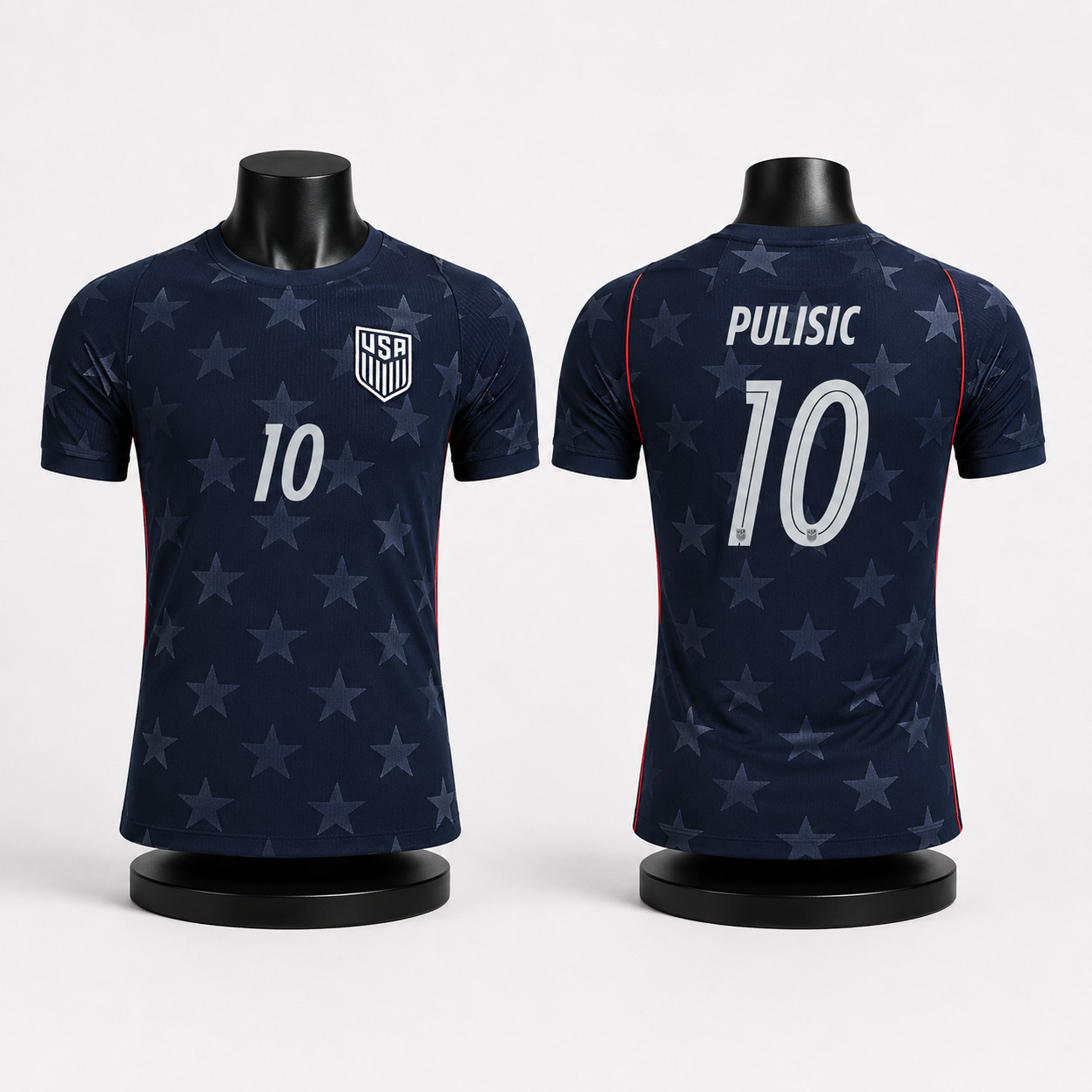 2026 Cup Red White Blue Patriotic US Soccer Customized Name Number Football Fans