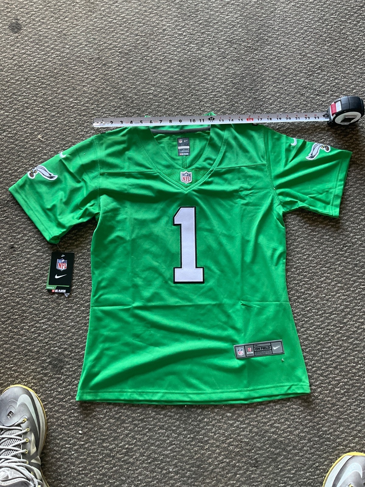 Nike Jalen Hurts Philadelphia Eagles Kelly Green Game Jersey KIDS L BRAND NEW