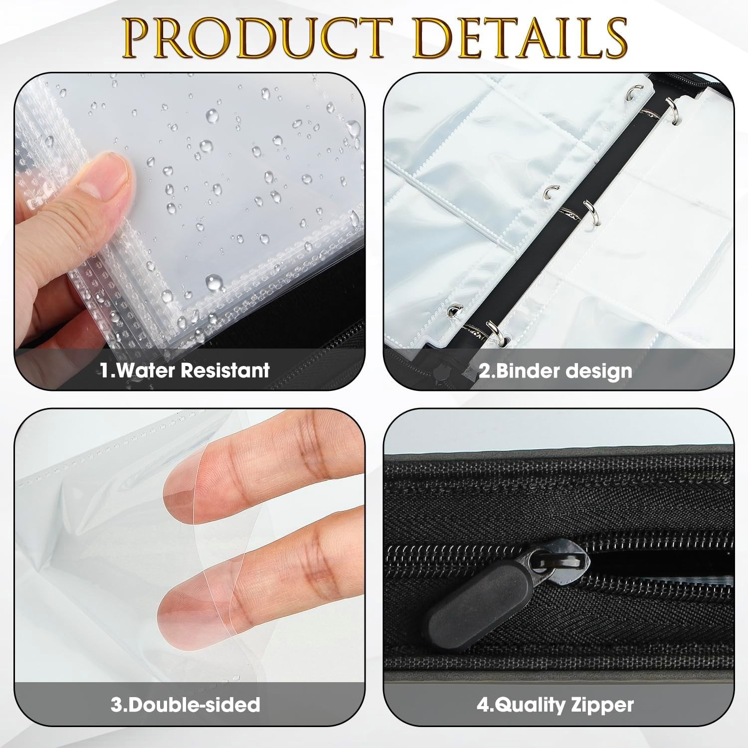 Toploader Binder, Holds 900Toploaders, 9 Pockets, Top Loader Binder for Cards S