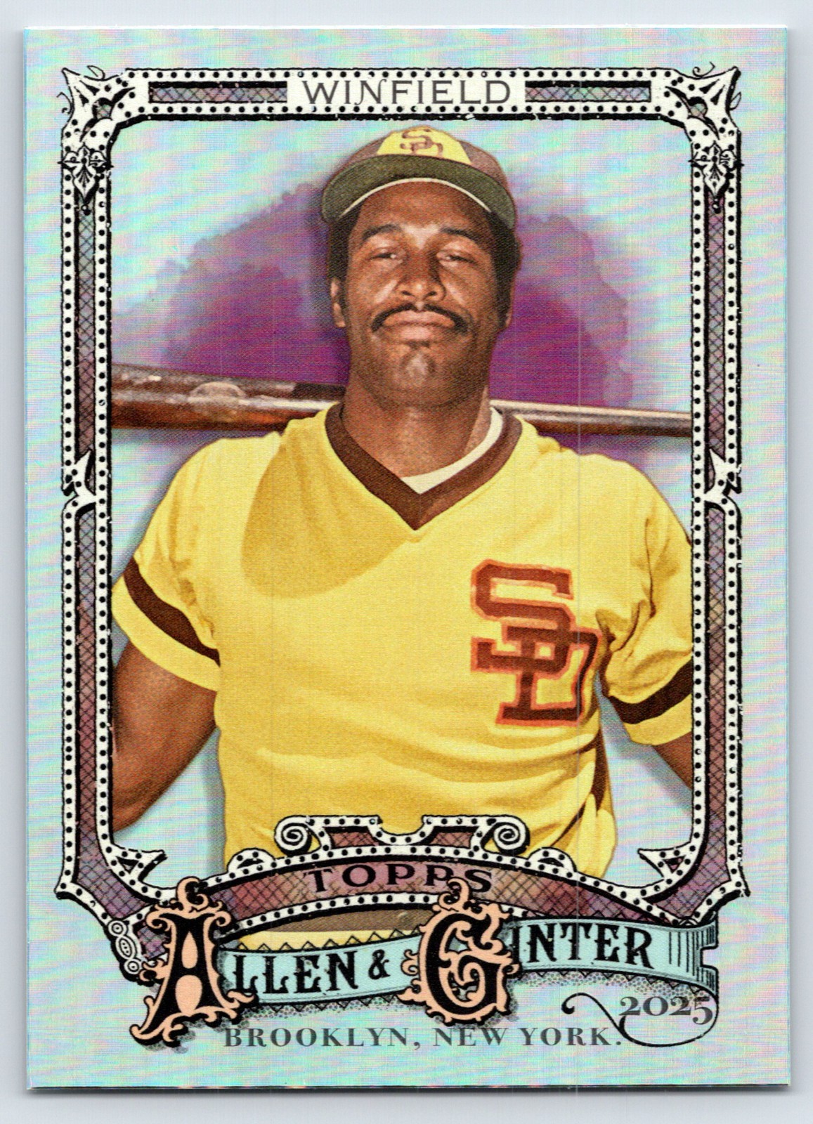 2025 Topps Allen & Ginter #151 Dave Winfield Silver Portrait card