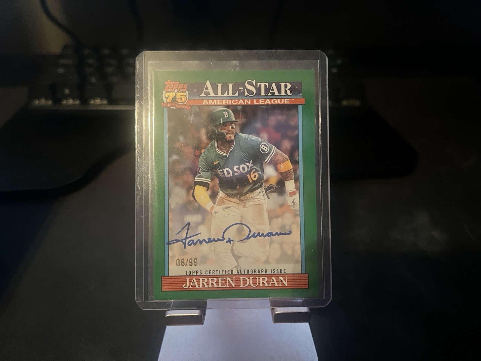 2026 Topps Series 2- Jarren Duran Autograph Green /99 Red Sox Color Match