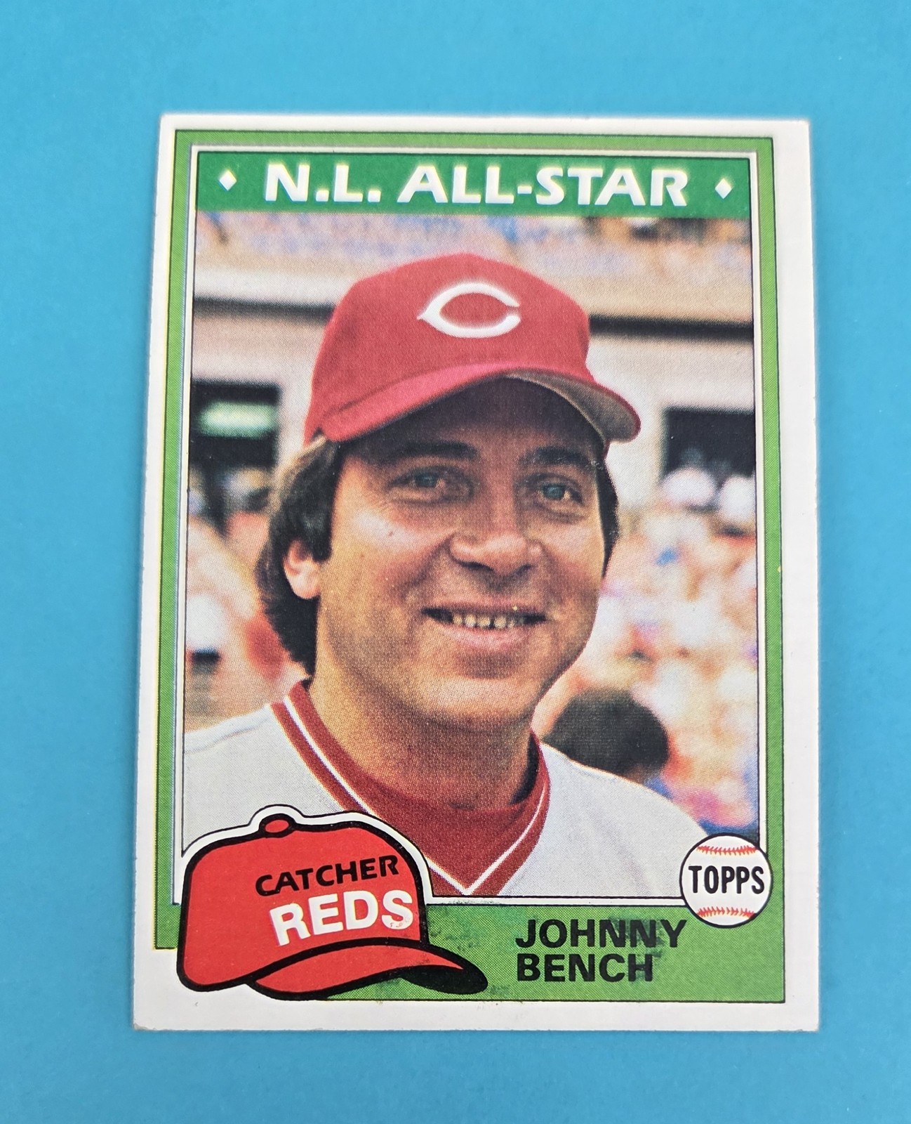 1981 Topps #600 Johnny Bench Cincinnati Reds BASEBALL Card R